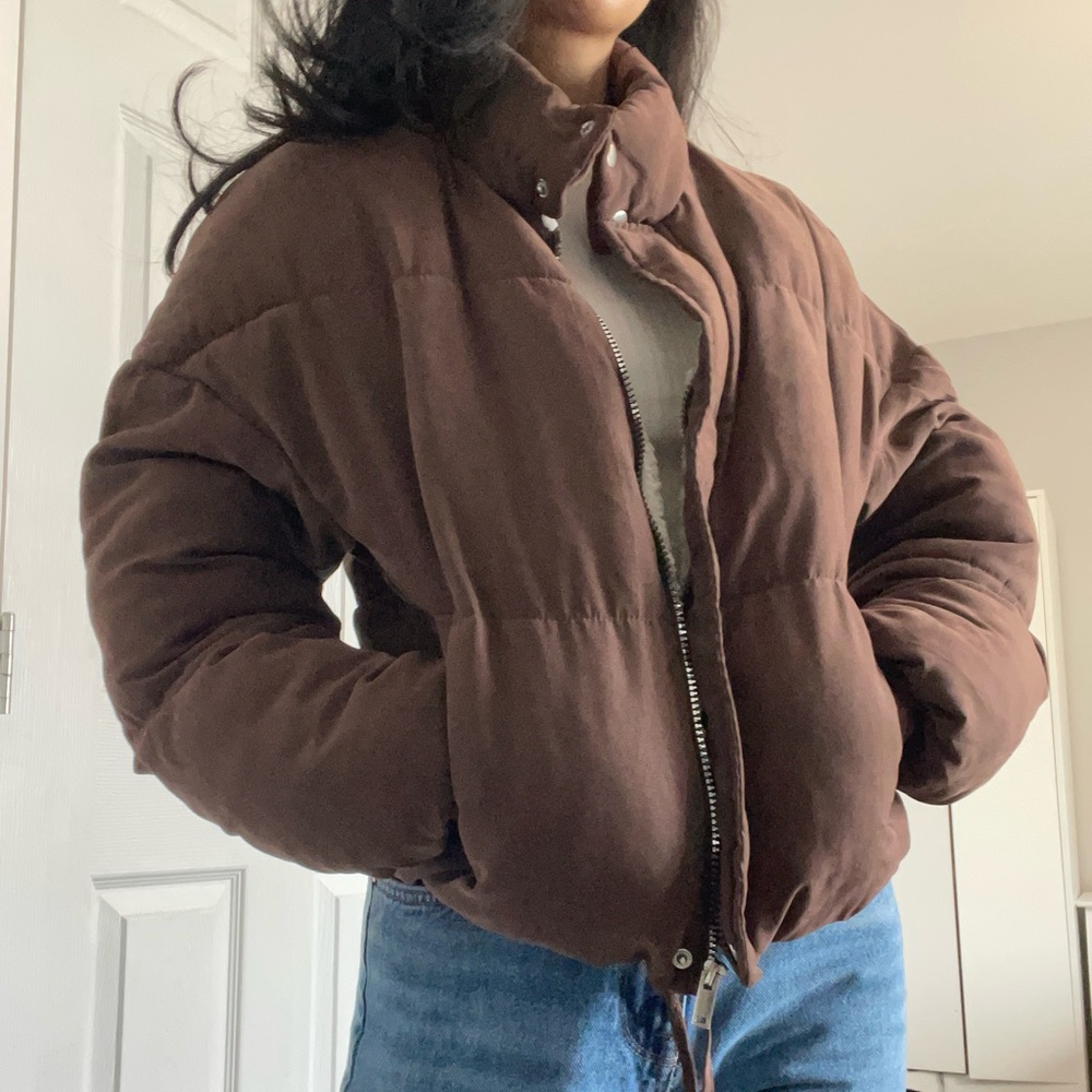 Ci Sono Chocolate Puffer Jacket